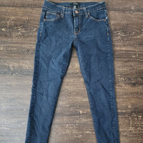Forever 21 Denim - Forever Twenty One Skinny Jeans Women's Size 26 Blue Low Rise Dark Wash 5-Pocket